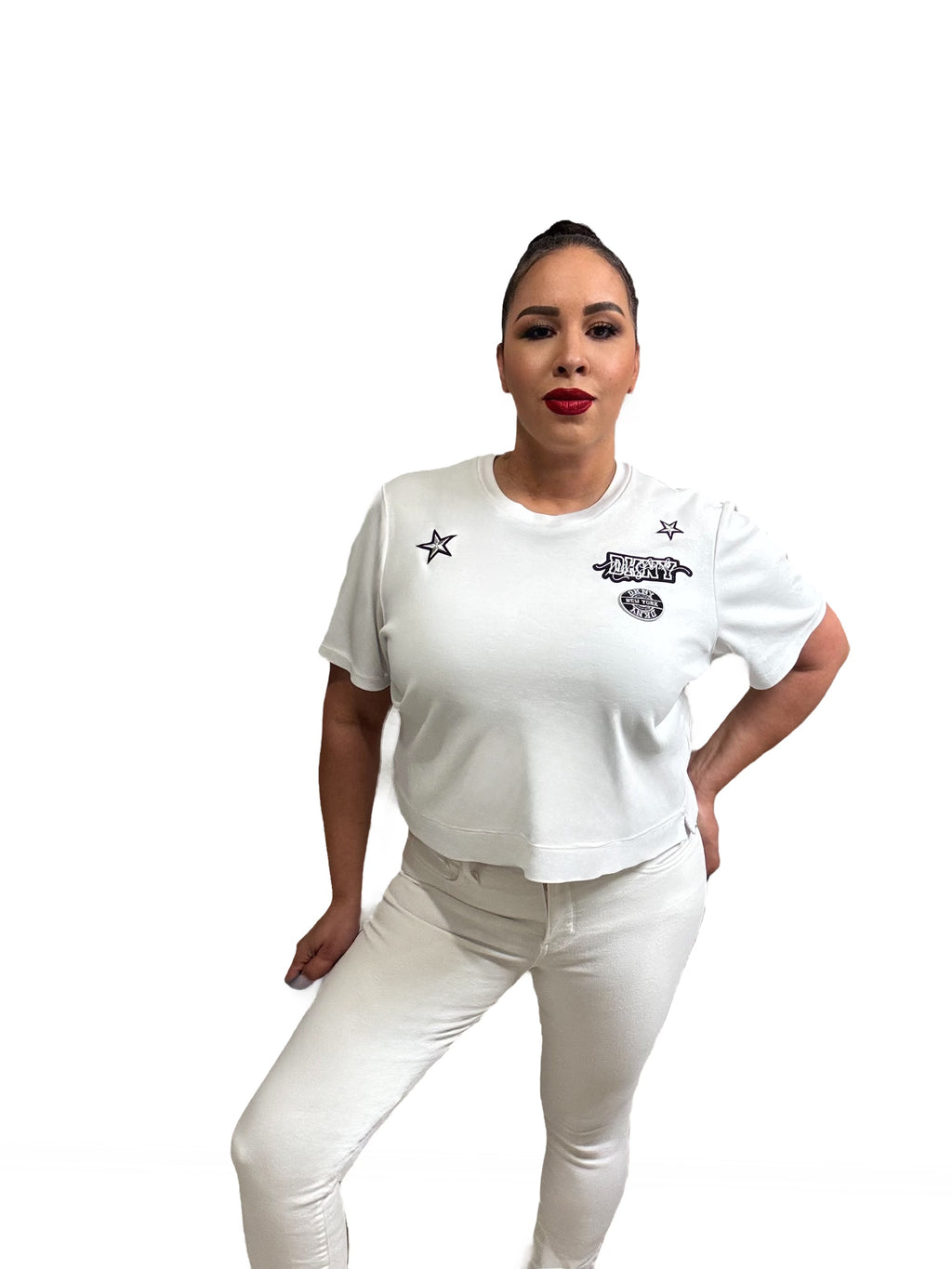 DKNY 1989 Pins and Patches Logo Tee